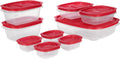 Rubbermaid EasyStore Large Containers, 18-Piece Set, Food Storage Containers
