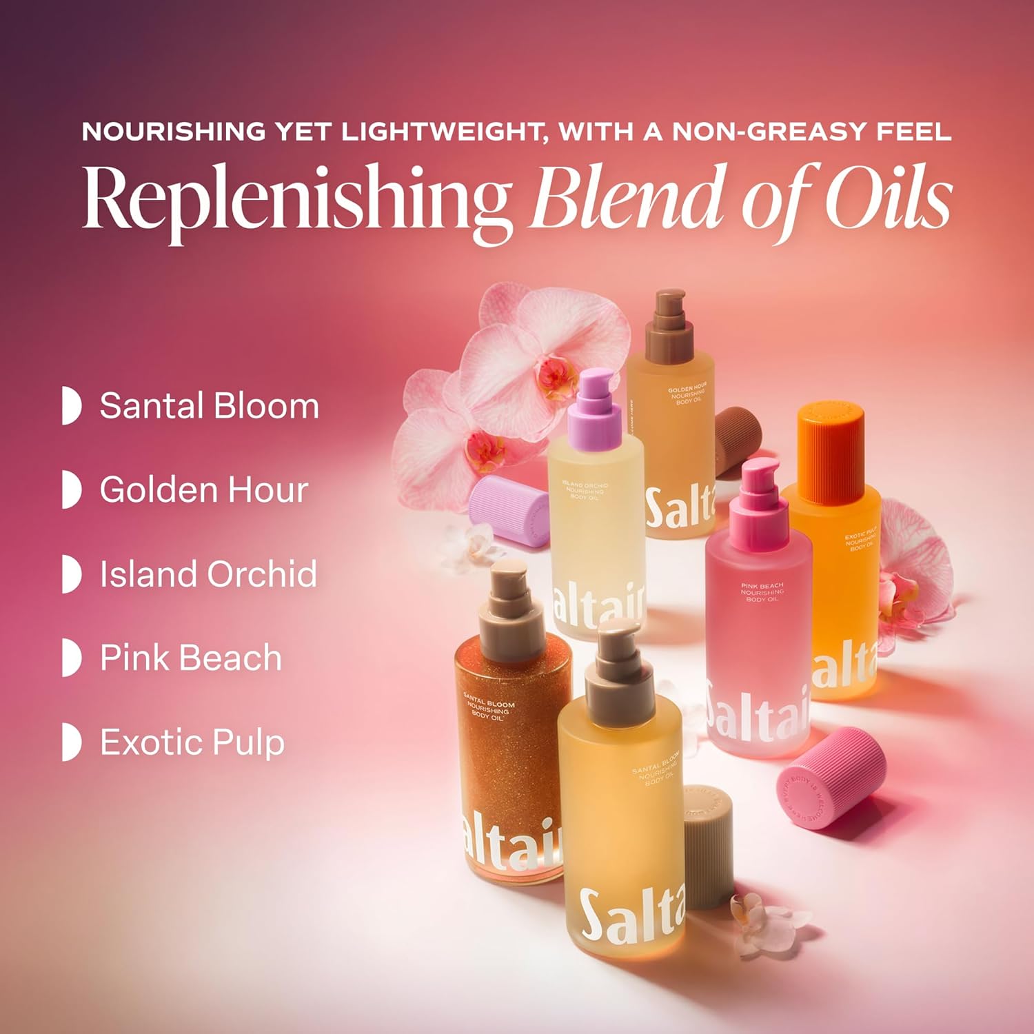 Saltair Body Oil - Luxurious Santal Bloom After Shower and Bath Oil for Women