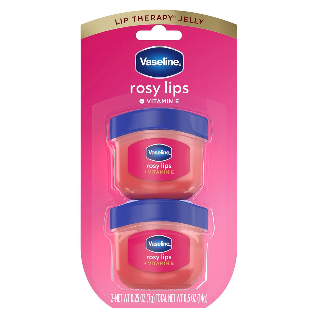 Vaseline Lip Therapy 2 ct Rosy Lips Mini For Dry, Chapped Lips Moisturizing