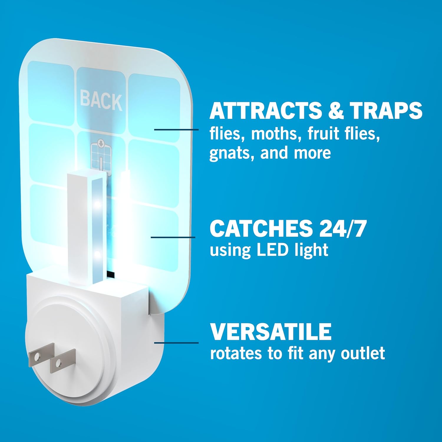 Safer Home Indoor Plug-In Fly Trap - SH502 - Effective Fruit Fly Traps for