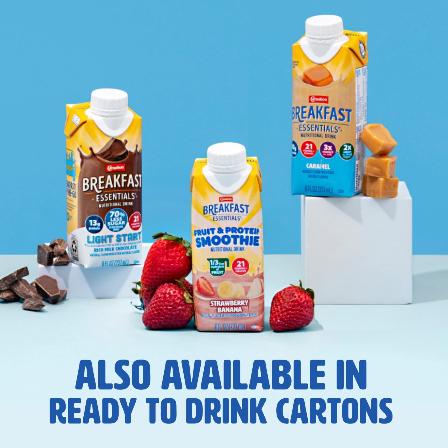 Carnation Breakfast Essentials Powder Drink Mix, Rich Milk Chocolate, 22