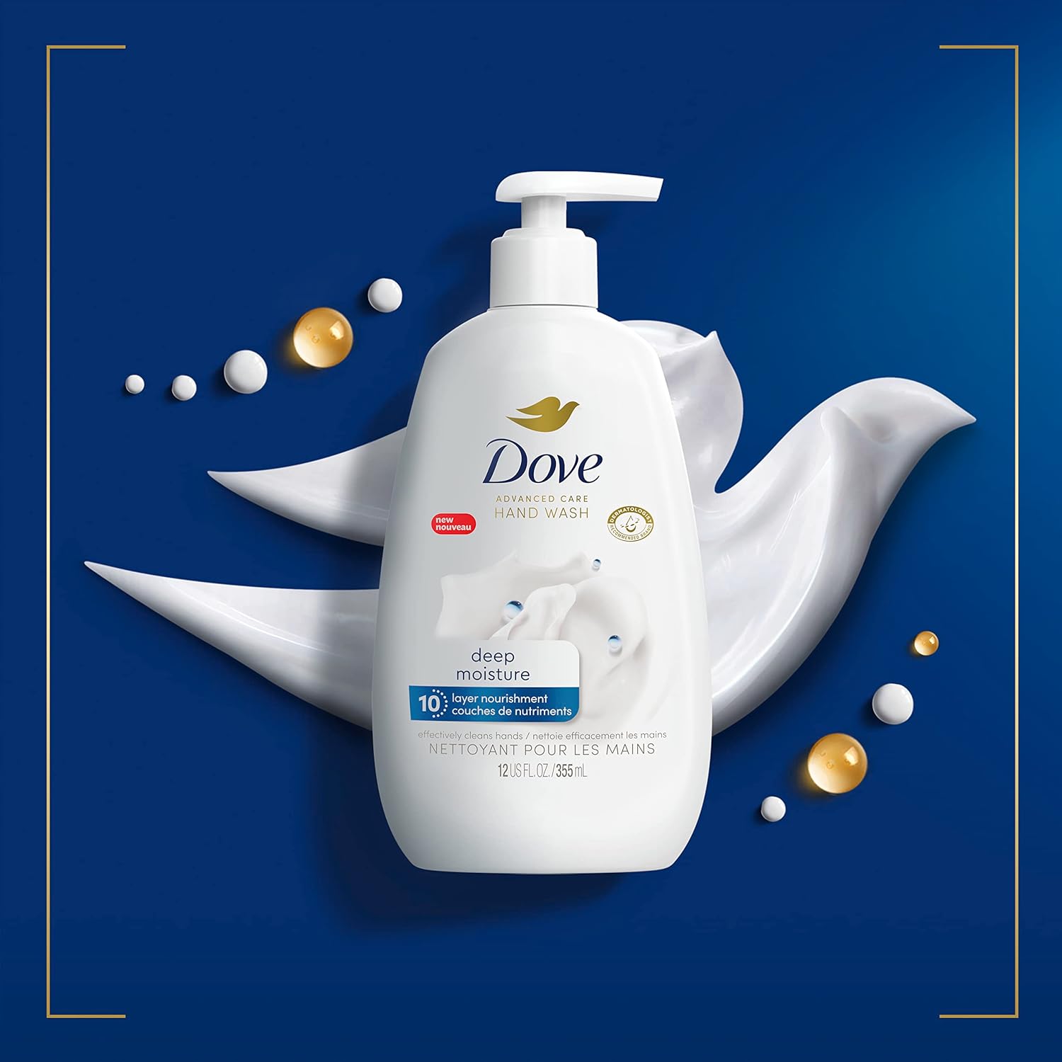 Dove Advanced Care Hand Wash Deep Moisture 4 Count for Soft, Smooth Skin