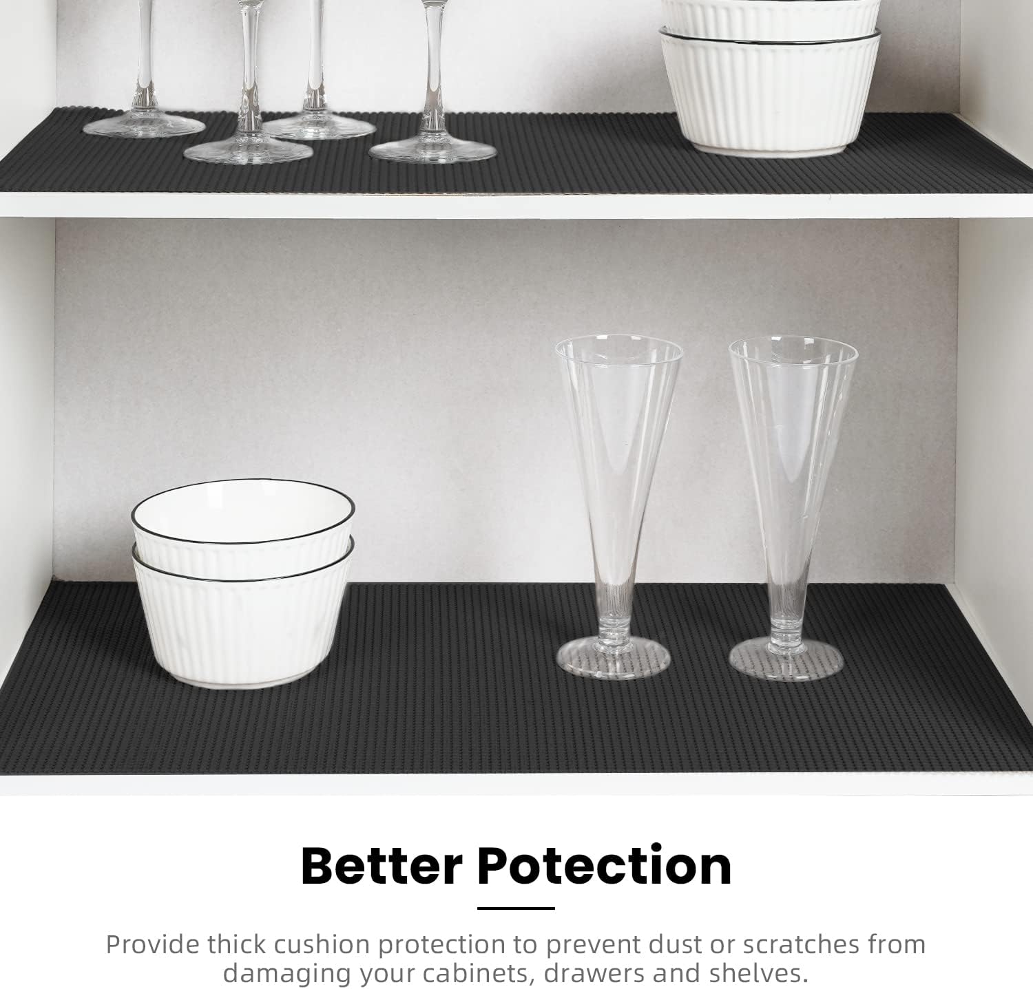 BAGAIL Drawer and Shelf Liner, 12 in X 10 Ft Non-Adhesive Shelf Liners for