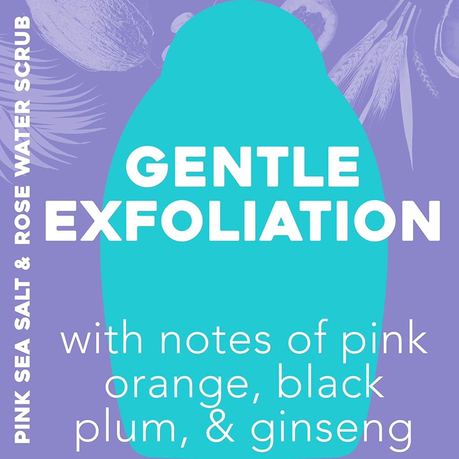 OGX Sensitive + Rose Water & Pink Sea Salt Exfoliating Body Scrub + Rose