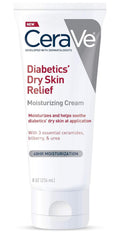 CeraVe Moisturizing Cream for Diabetics‰۪ Dry Skin, Urea Cream with Bilberry