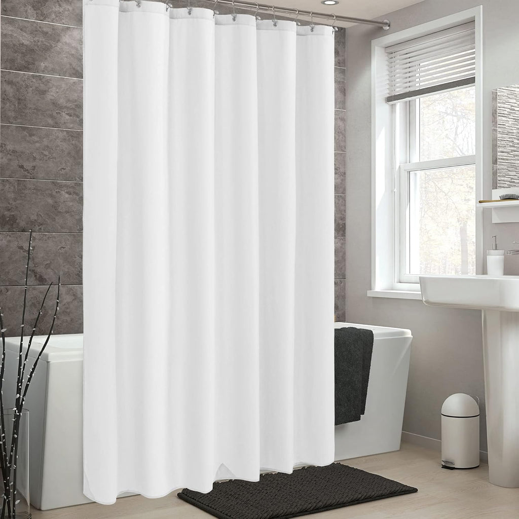 ALYVIA SPRING Waterproof Fabric Shower Curtain Liner with 3 Magnets - Soft