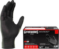 GLOVEWORKS Black Nitrile Gloves 5 Mil Disposable, Latex Free, Textured Grip