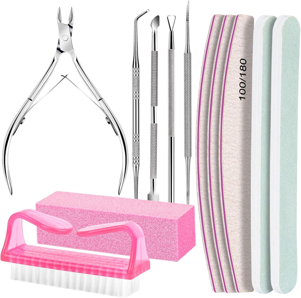 FANDAMEI Nail Care Kit, Nail Files 100/180, Nail Buffer Block, Cuticle