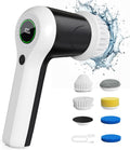 PUFTEM Electric Spin Scrubber, Cordless Shower Scrubber with Battery Level