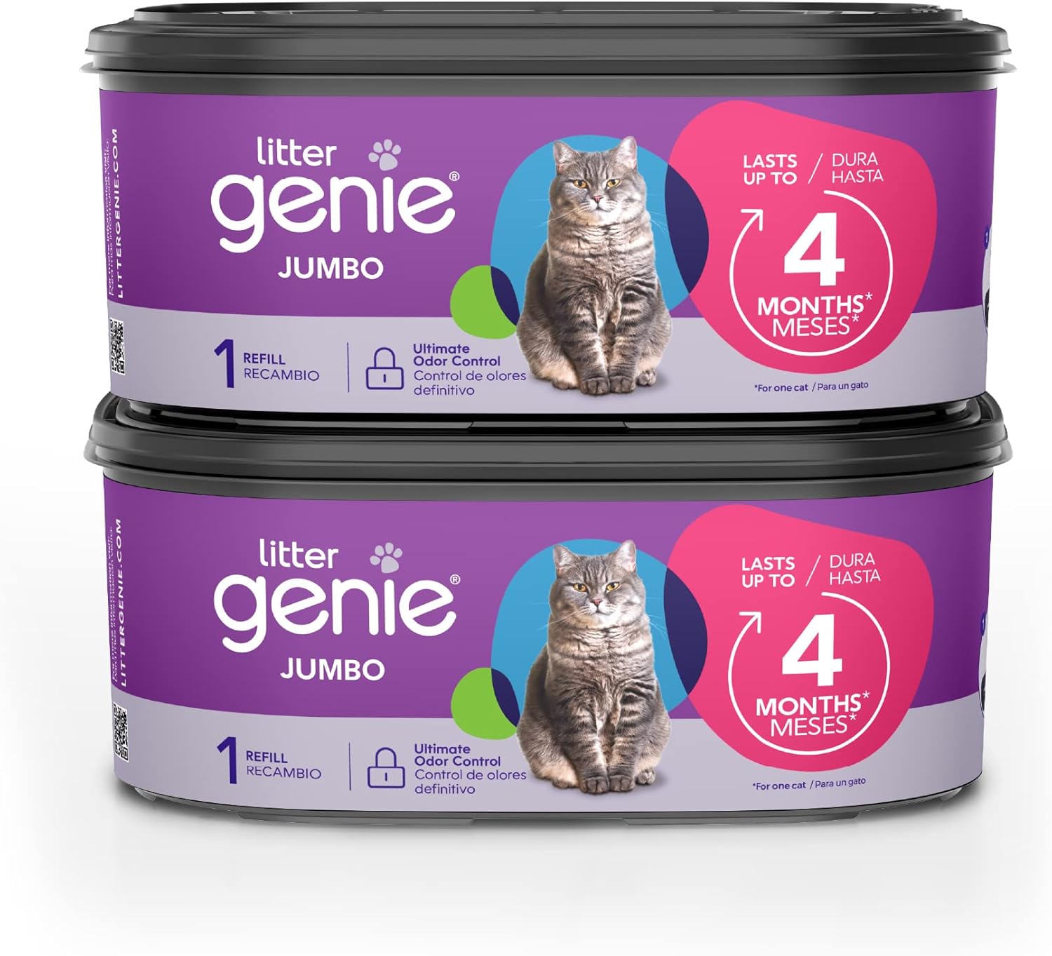 Litter Genie Refill Bags Jumbo 2-Pack, 56 Total ft