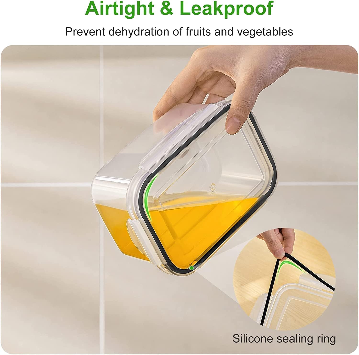 Freshmage Fruit Storage Containers for Fridge with Removable Colander
