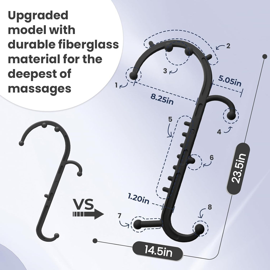 Ranarose Deep Tissue Back & Neck Massager - Back Massager Stick for Pain