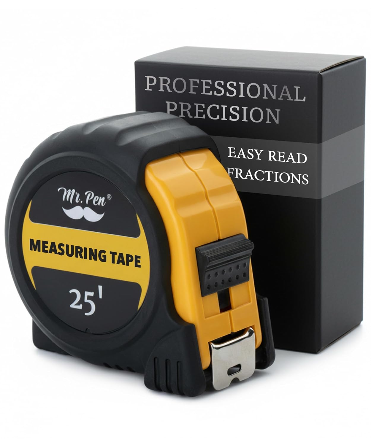 Mr. Pen- Steel Retractable Tape Measure with Fractions, 25-Foot, Easy Read