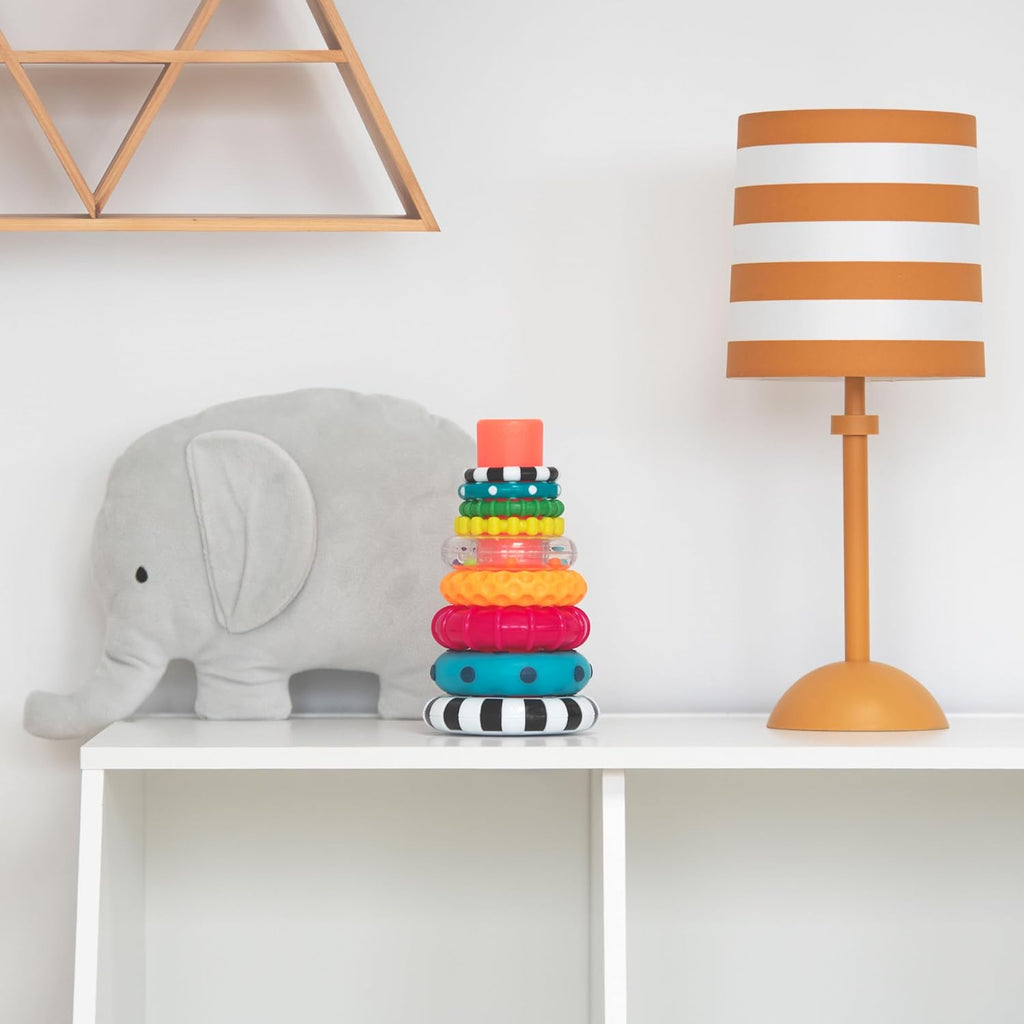 Sassy Stacks of Circles Stacking Ring STEM Learning Toy, Age 6+ Months