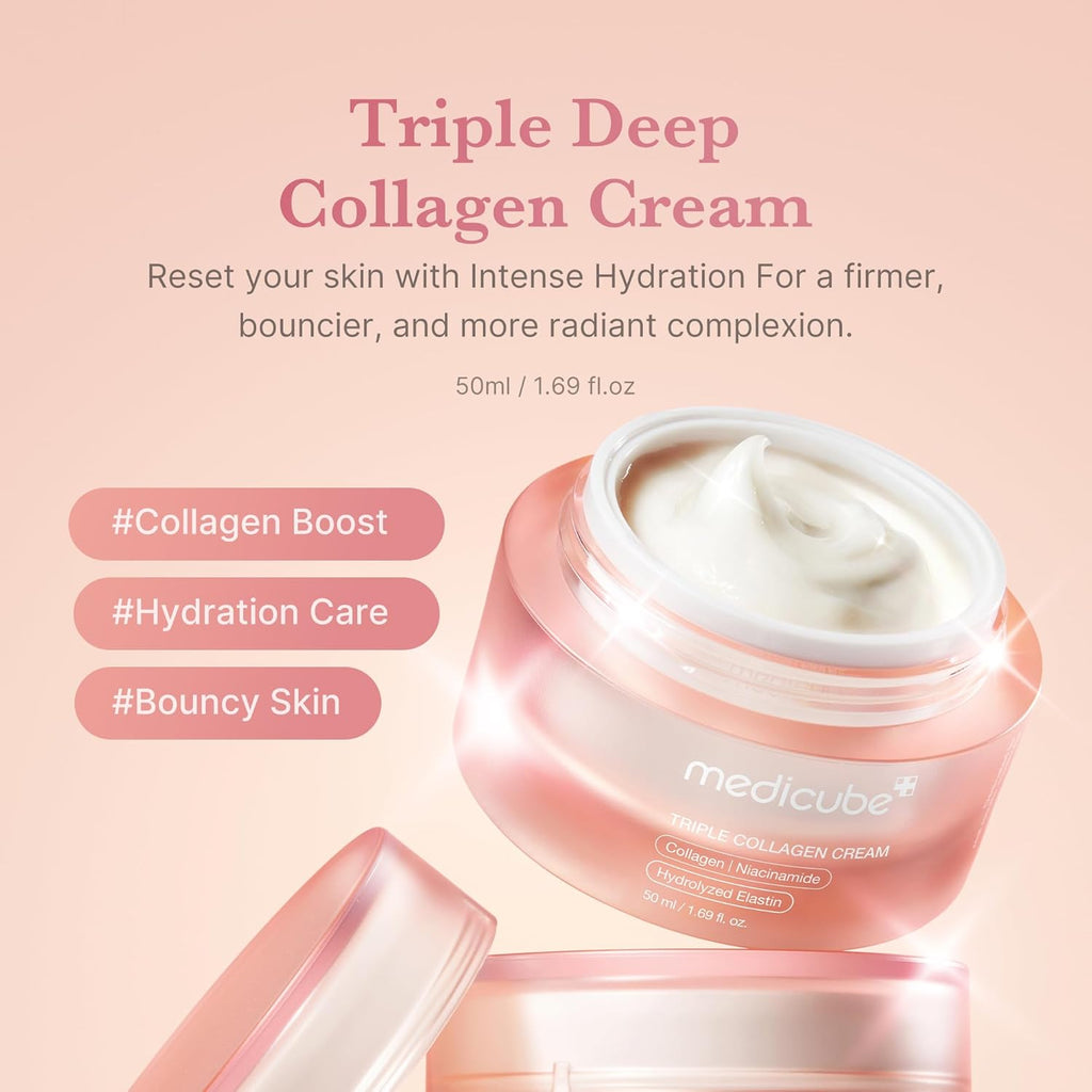 Medicube Triple Collagen Cream - Hydrating & Firming Moisturizer with
