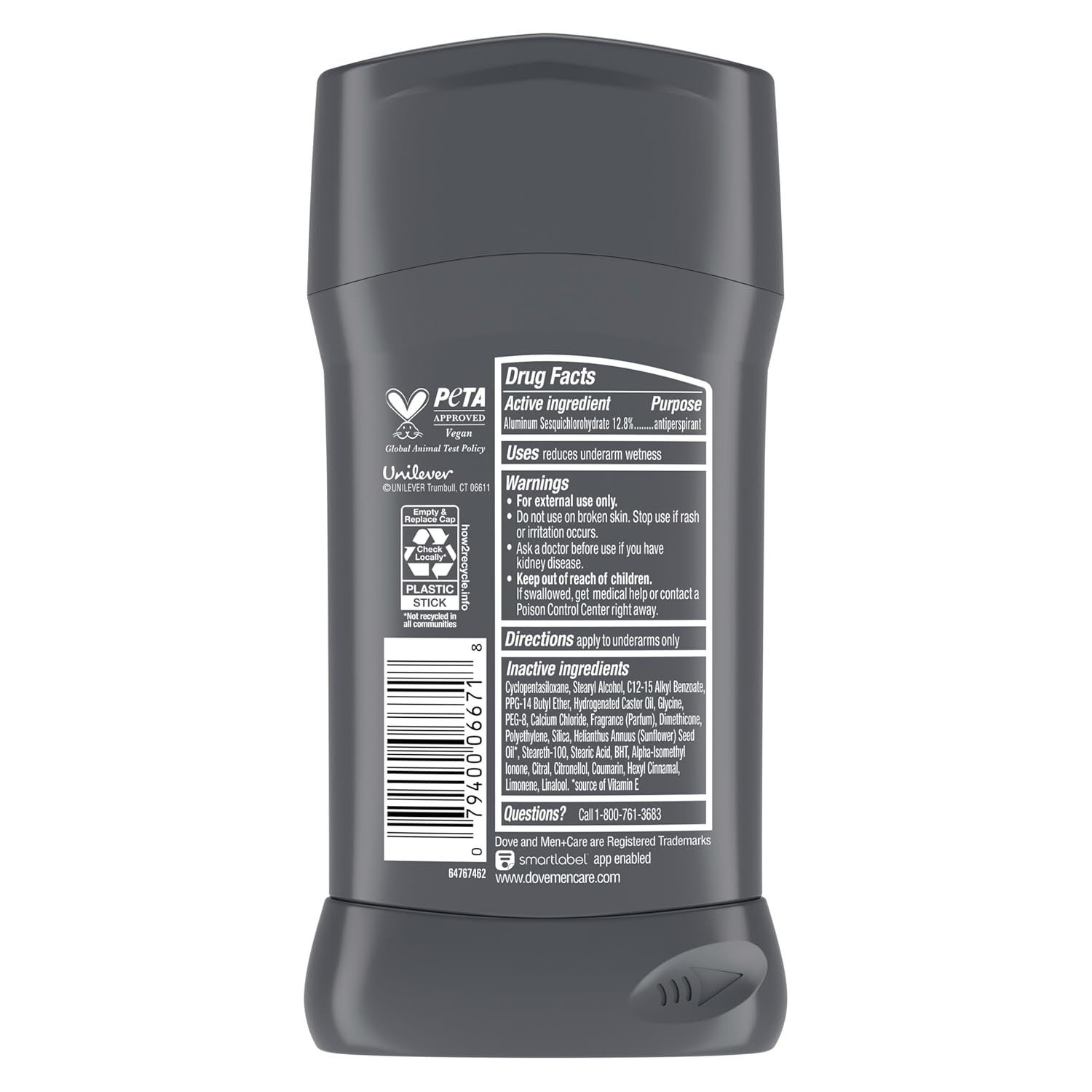 Dove Men+Care Antiperspirant Deodorant Stick 4 Count Clean Comfort 72-Hour