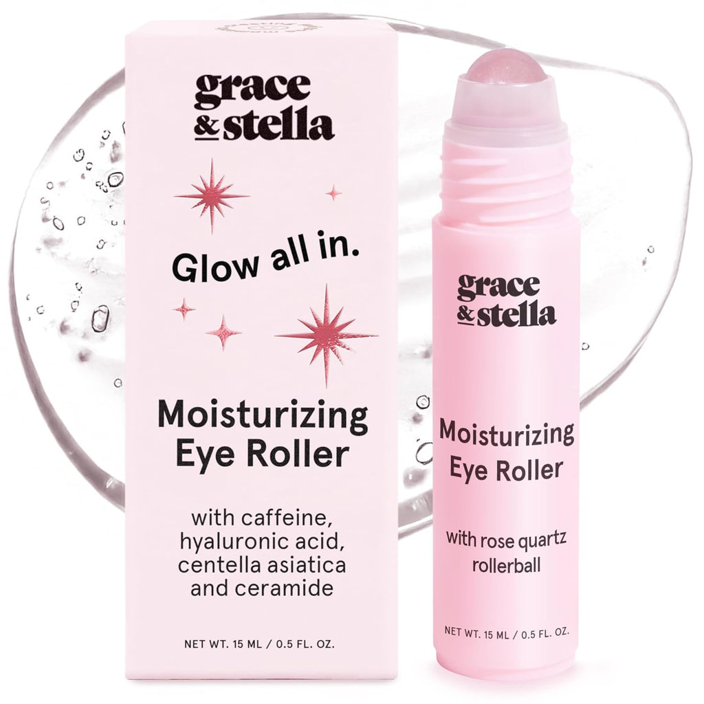 grace & stella Under Eye Brightener with Rose Quartz Rollerball - Centella