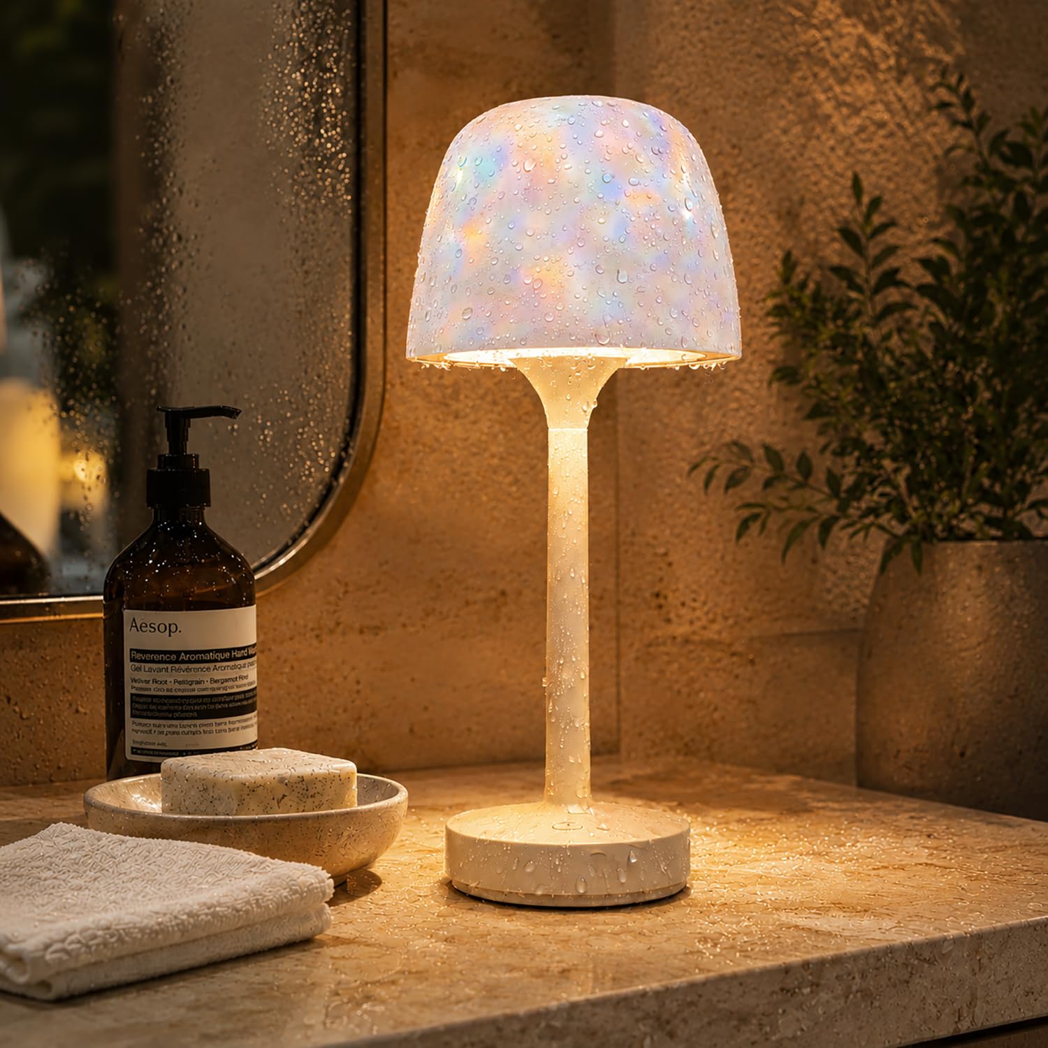 Shower Lamp Waterproof Rechargeable LED Ocean Projector Outdoor Floor Lamps