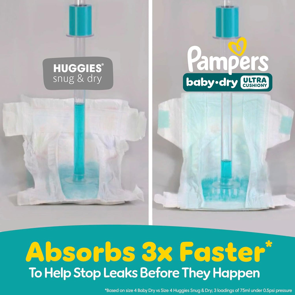 Pampers Diapers - Baby Dry - Size 1, 120 Count, Absorbent Disposable Infant