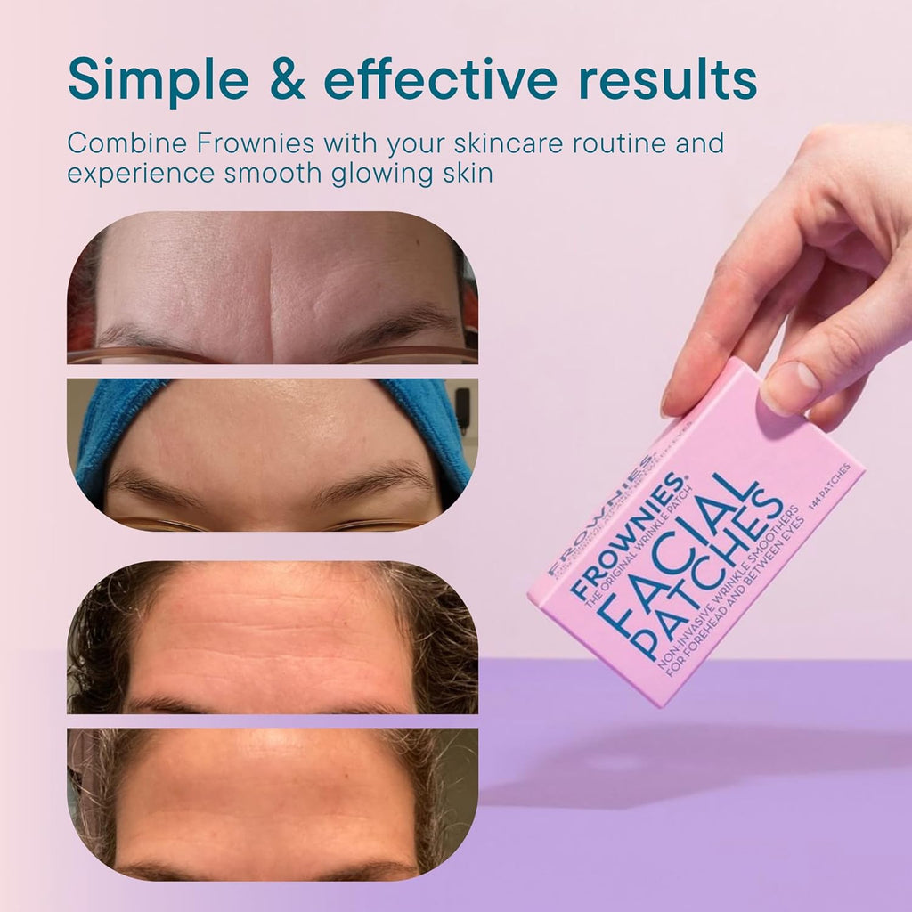 Frownies Forehead and Between the Eyes Wrinkle Patches - Hypoallergenic