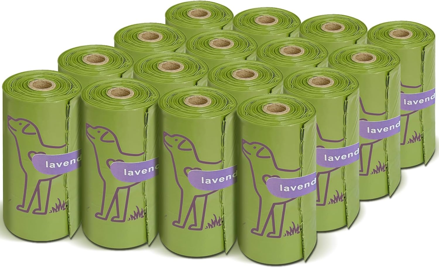 240 Count Lavender Scented 13‰۝ x 9‰۝ Dog Poop Bags Rolls, Leakproof Strong &