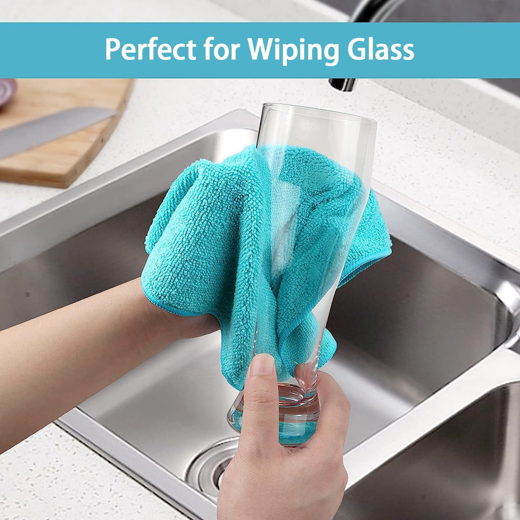 HOMEXCEL Microfiber Cleaning Cloth,12 Pack Cleaning Rags, Cleaning Towels