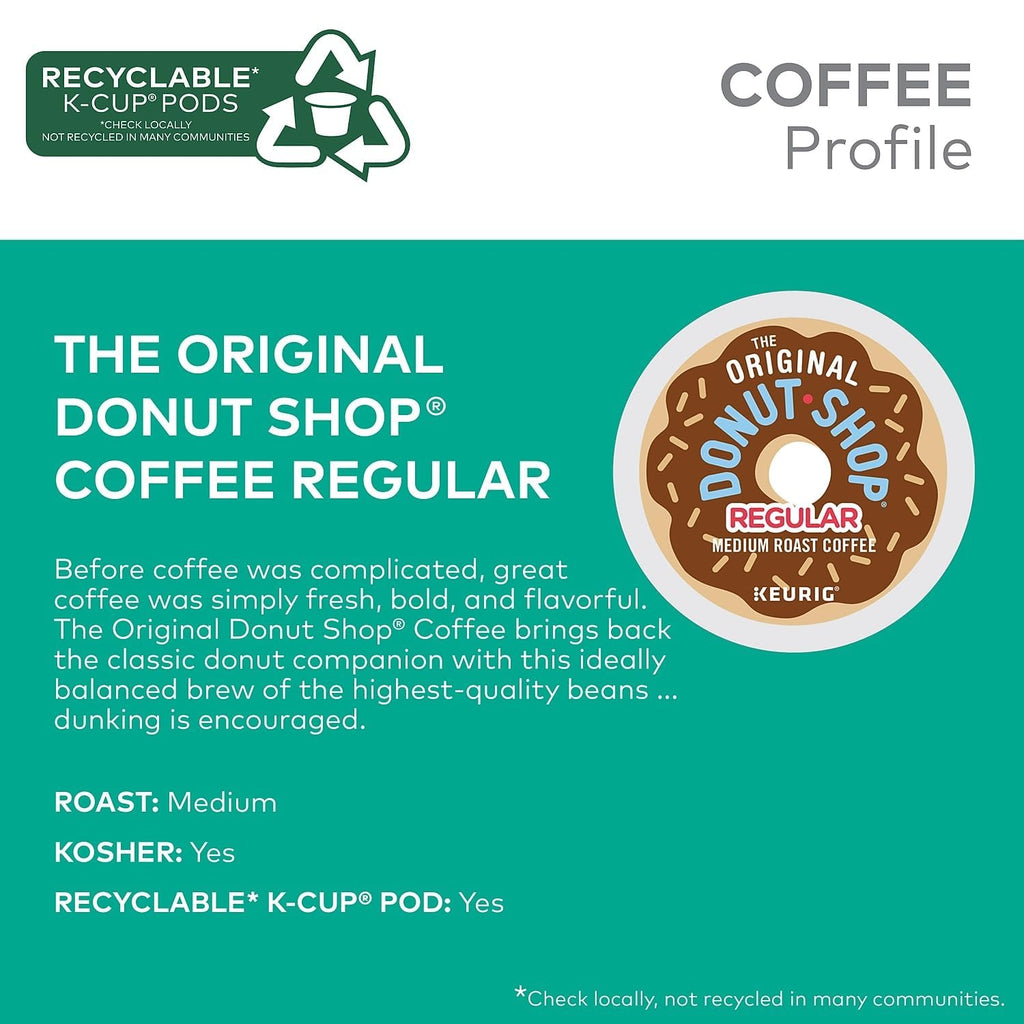 The Original Donut Shop Regular Keurig Single-Serve K-Cup Pods, Medium Roast