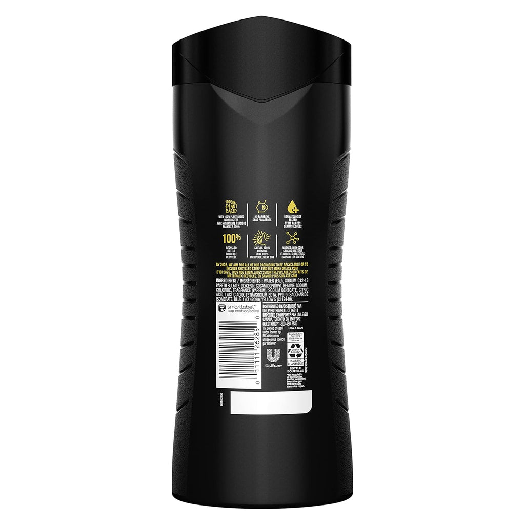 AXE Body Wash Apollo 4 Count for Long Lasting Freshness Sage & Cedarwood