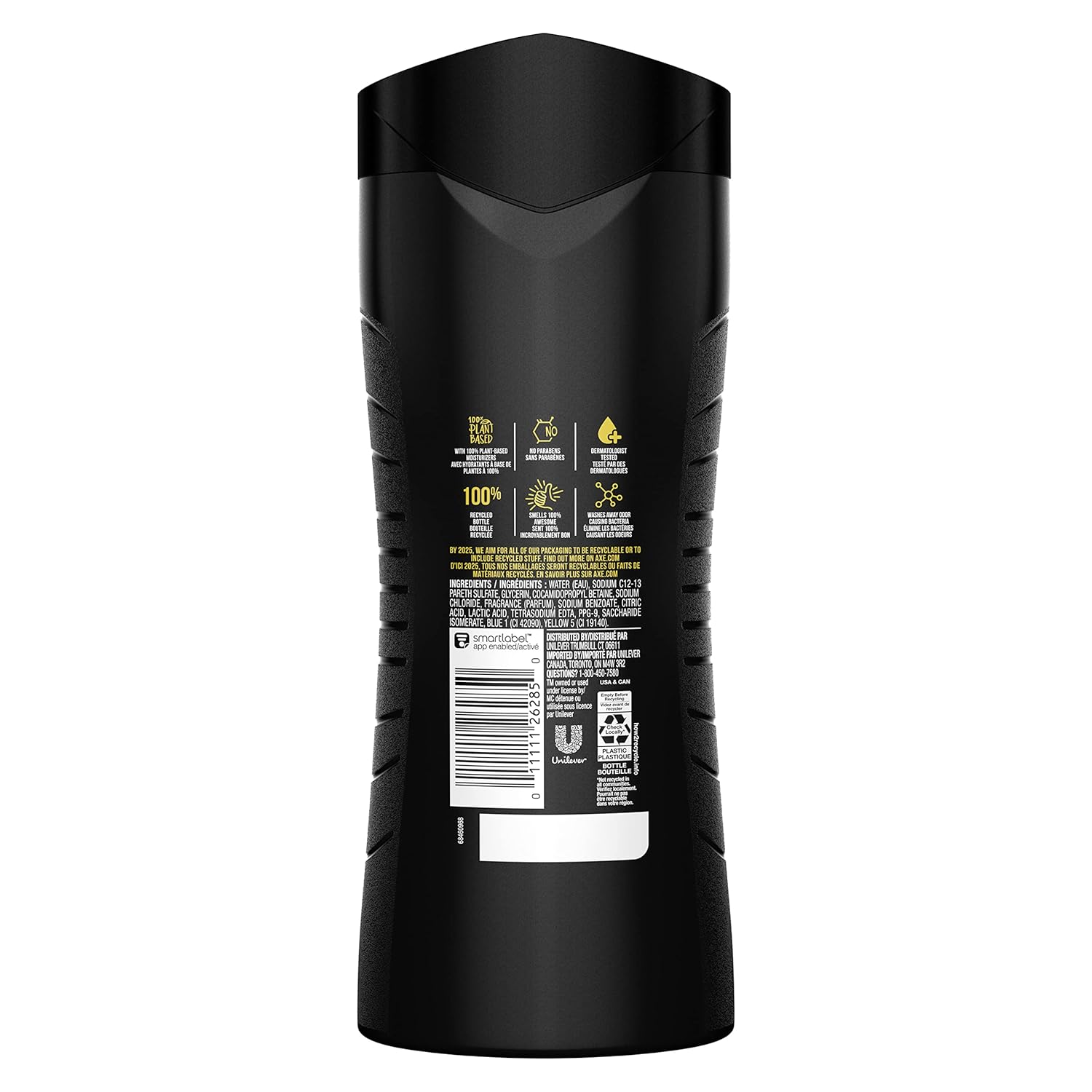 AXE Body Wash Apollo 4 Count for Long Lasting Freshness Sage & Cedarwood