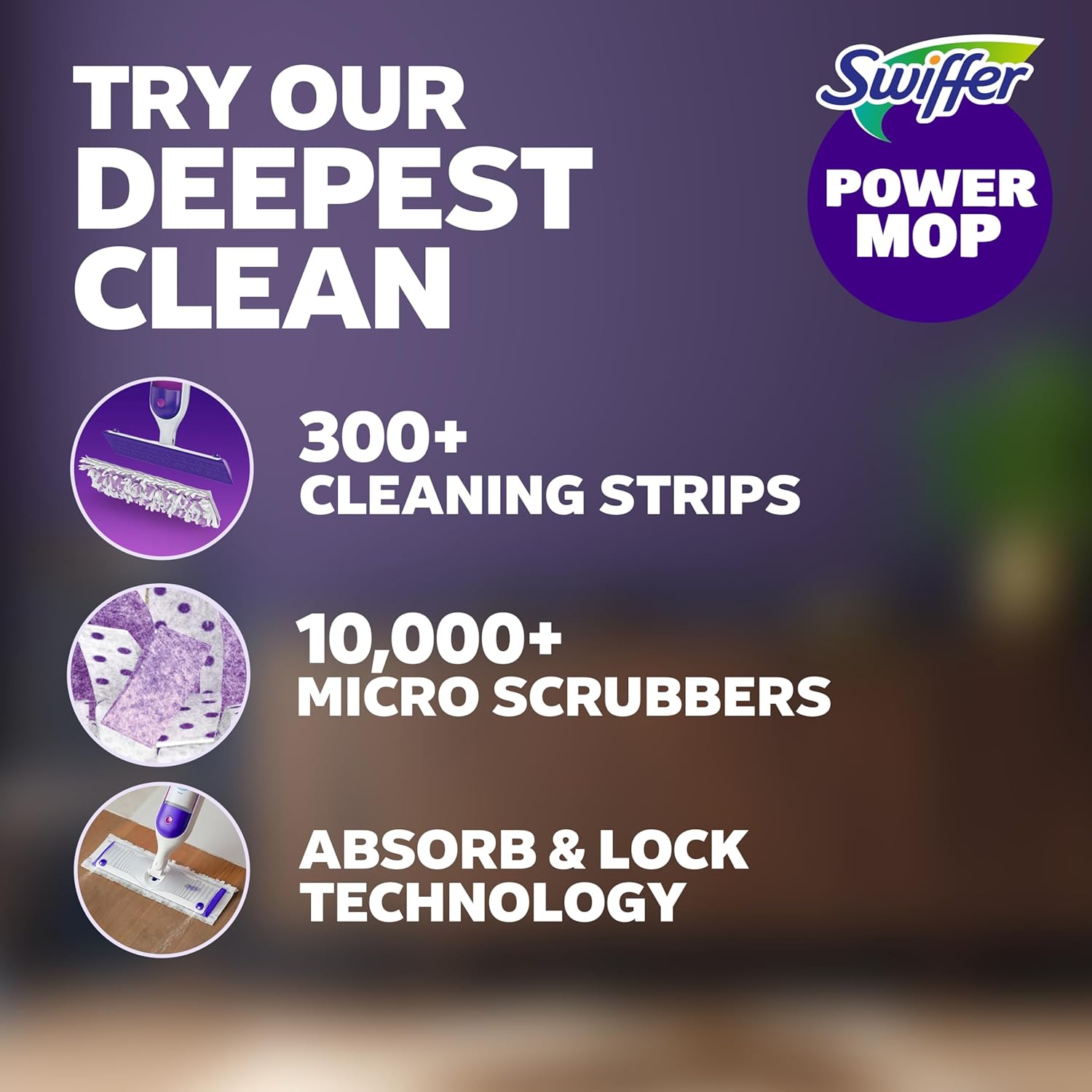 Swiffer PowerMop Multi-Surface Mopping Pad Refills for Floor Cleaning, 11