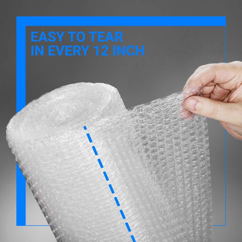 Bubble Cushioning Wrap Rolls, 3/16" x 12" x 72' ft Total 2 Rolls of 36 Feet