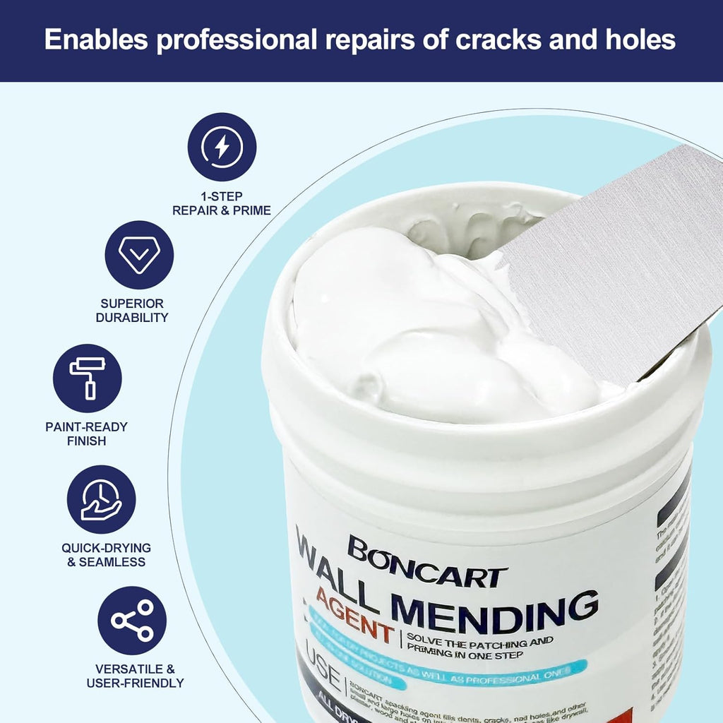 BONCART 8.6oz Drywall Patch Repair Kit - Professional All-in-1 Tool Set