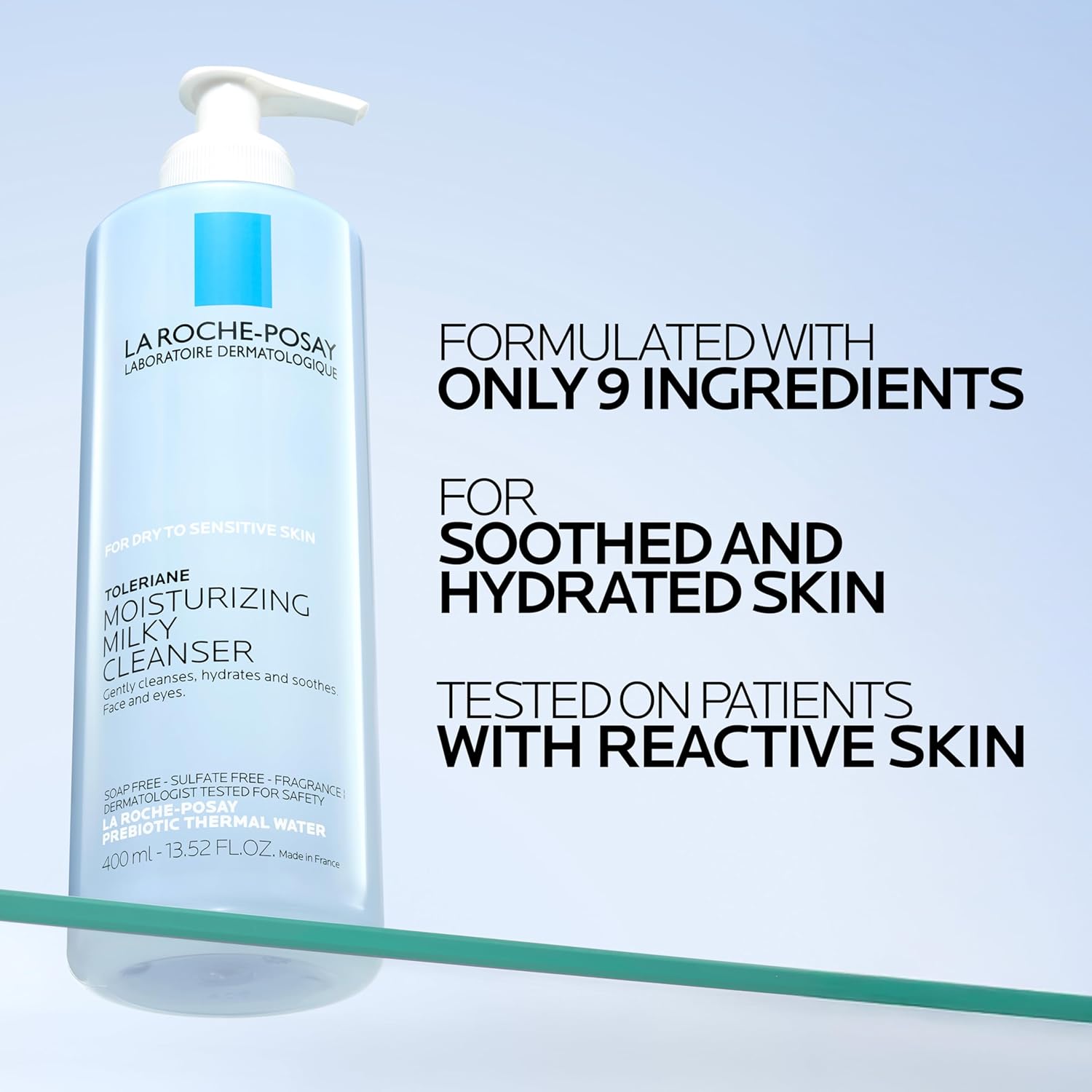 La Roche-Posay Toleriane Moisturizing Milky Cleanser, Gentle Face Cleanser