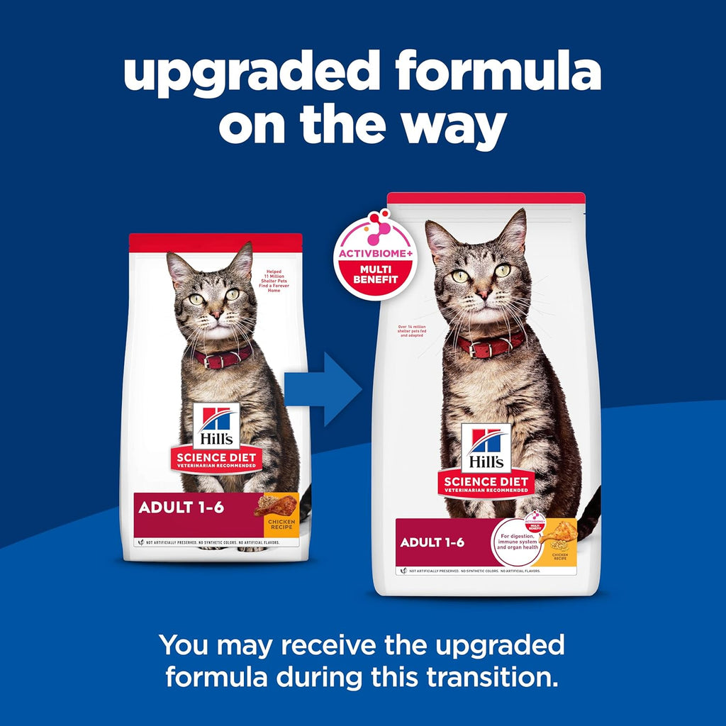 Hill's Science Diet Adult 1-6 Premium Nutrition Dry Cat Food, Chicken Recipe