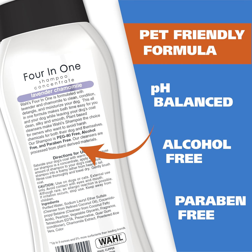 Wahl USA 4-in-1 Calming Dog Shampoo with Lavender Chamomile Scent ‰ÛÒ Cleans