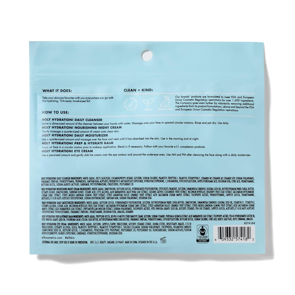 e.l.f. SKIN Holy Hydration! Jet Set Hydration Kit, Travel Friendly Hydrating