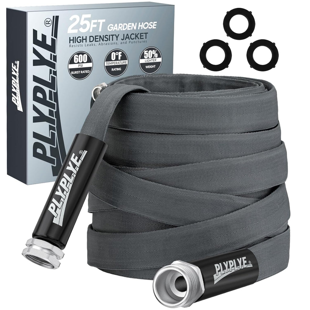 Garden Hose 25ft, Ultra-Light & Flexible Water Hose, Gray