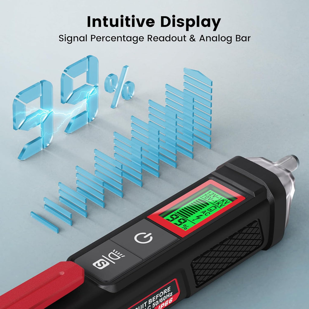 KAIWEETS Voltage Tester/Non-Contact Voltage Tester with Signal Percentage