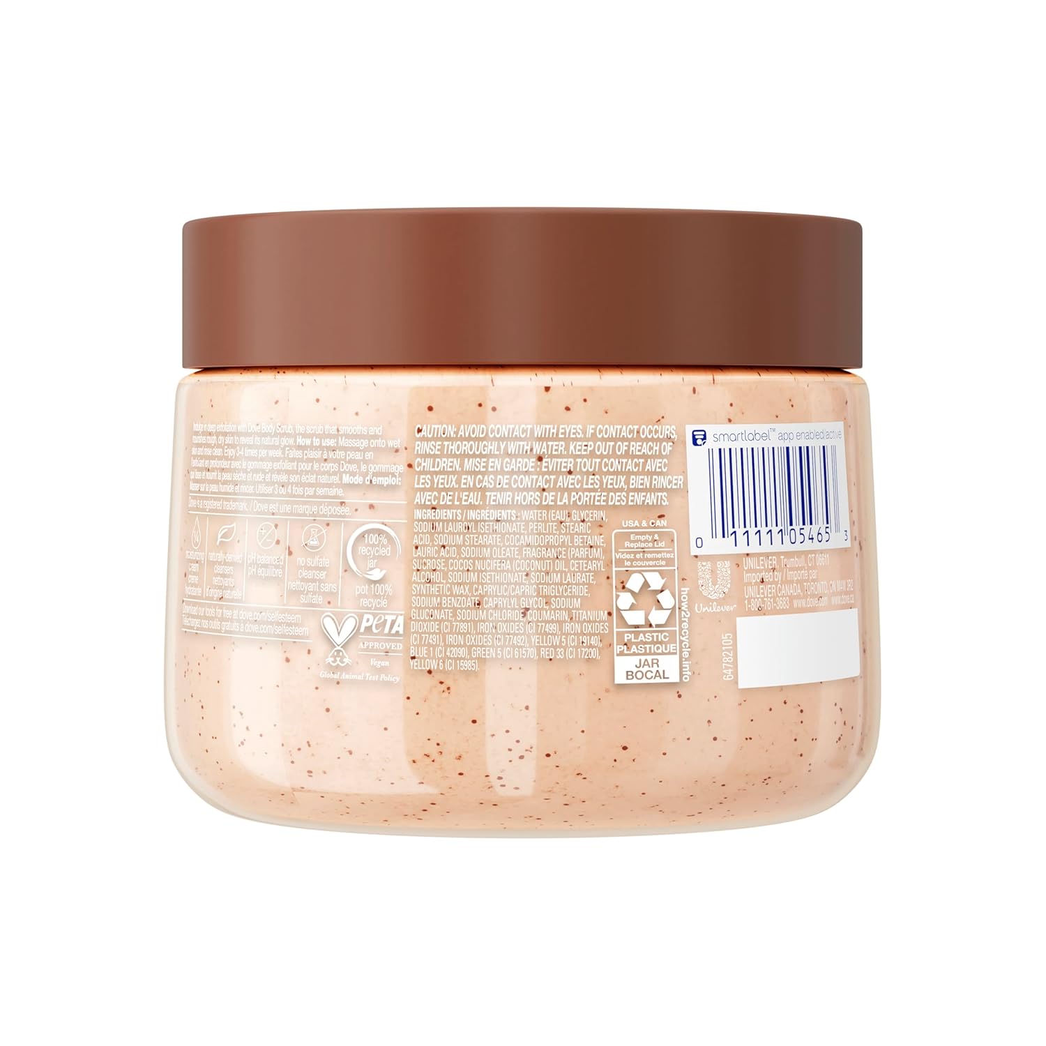 Dove Brown Sugar and Coconut Butter Body Scrub Exfoliates and Deeply