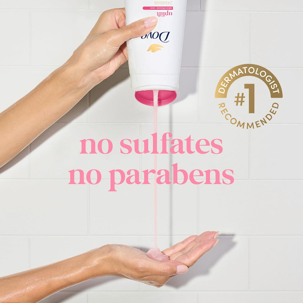 Dove Sakura Body Wash Uplift Sakura Blossom and Yuzu for 24hr Lotion-Soft