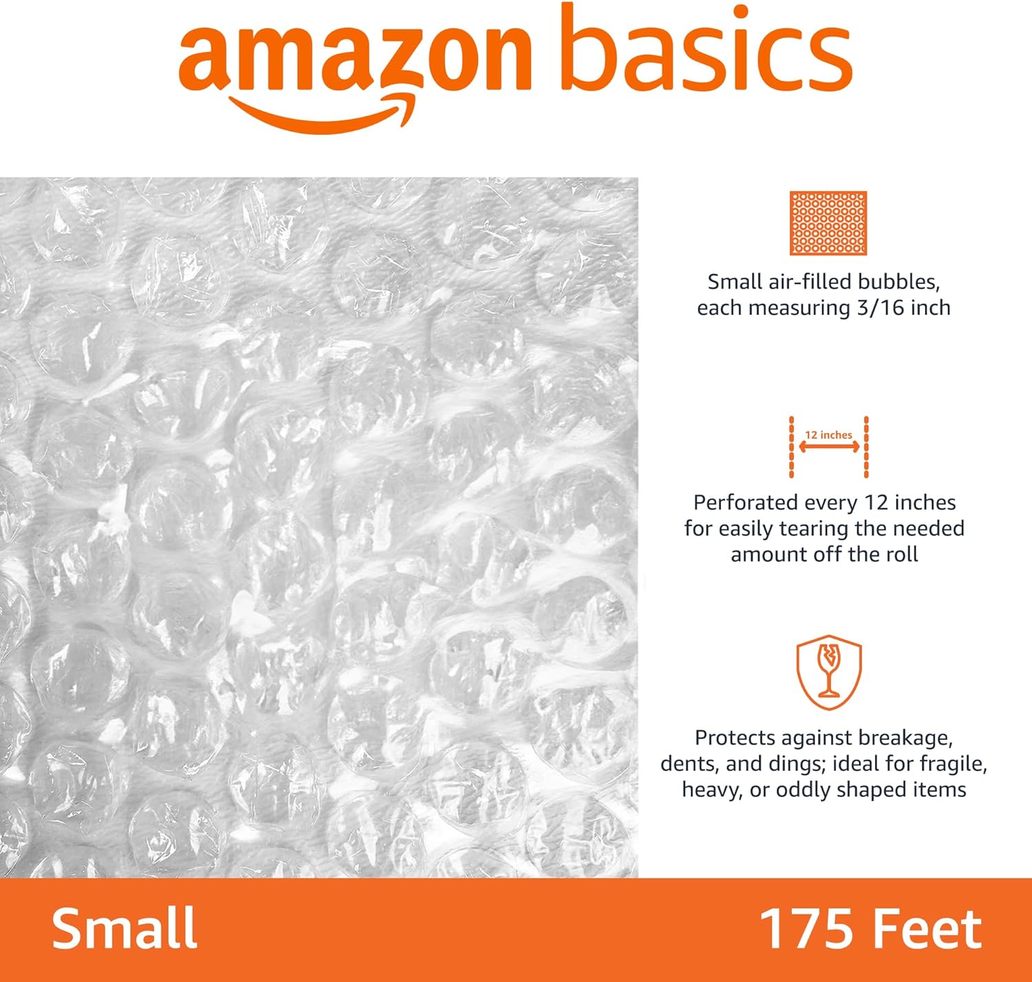 Amazon Basics Bubble Wrap for Moving, Packing, Shipping and Storage