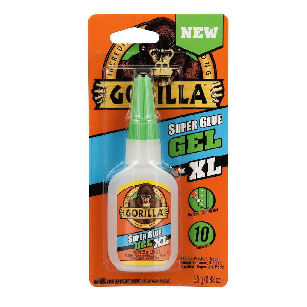 Gorilla Super Glue Gel XL, Clear 25g (Pack of 1) - Fast‰ÛÔSetting, No‰ÛÔDrip