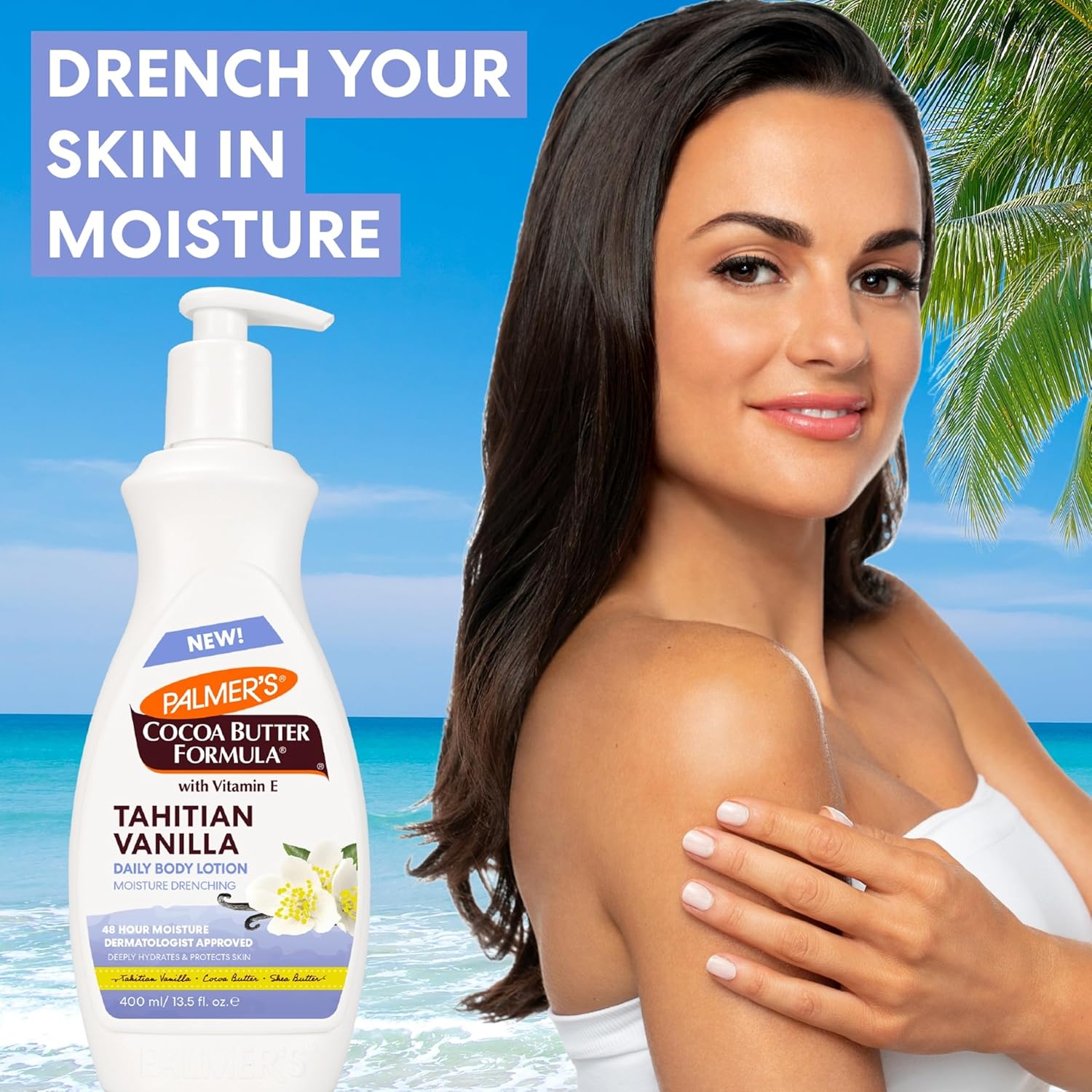 Palmer's Cocoa Butter Formula Tahitian Vanilla Body Lotion, 13.5 Oz, Daily