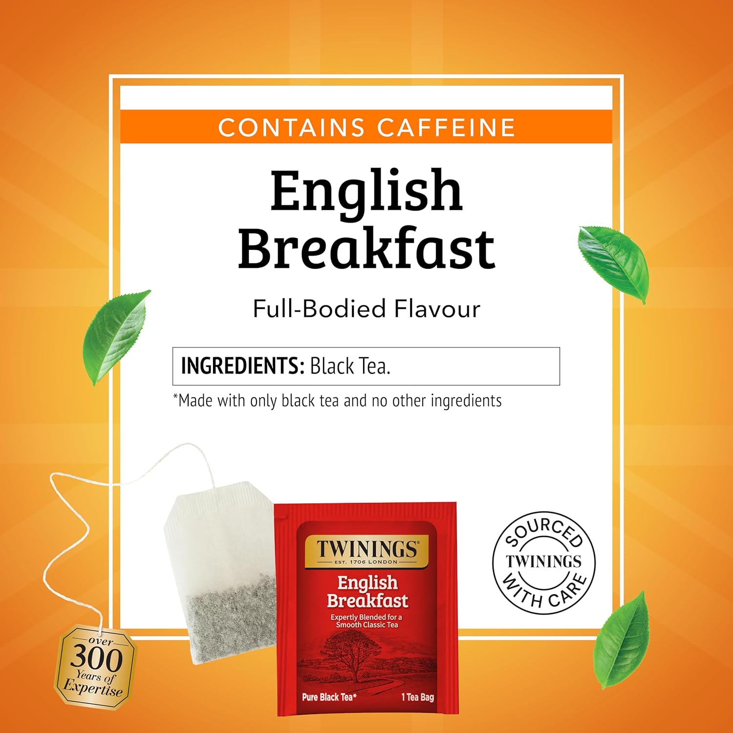 Twinings English Breakfast Black Tea Individually Wrapped Bags, 100 Count