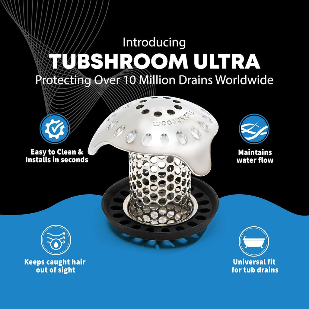 TubShroom Ultra Revolutionary Bath Tub Drain Protector Hair