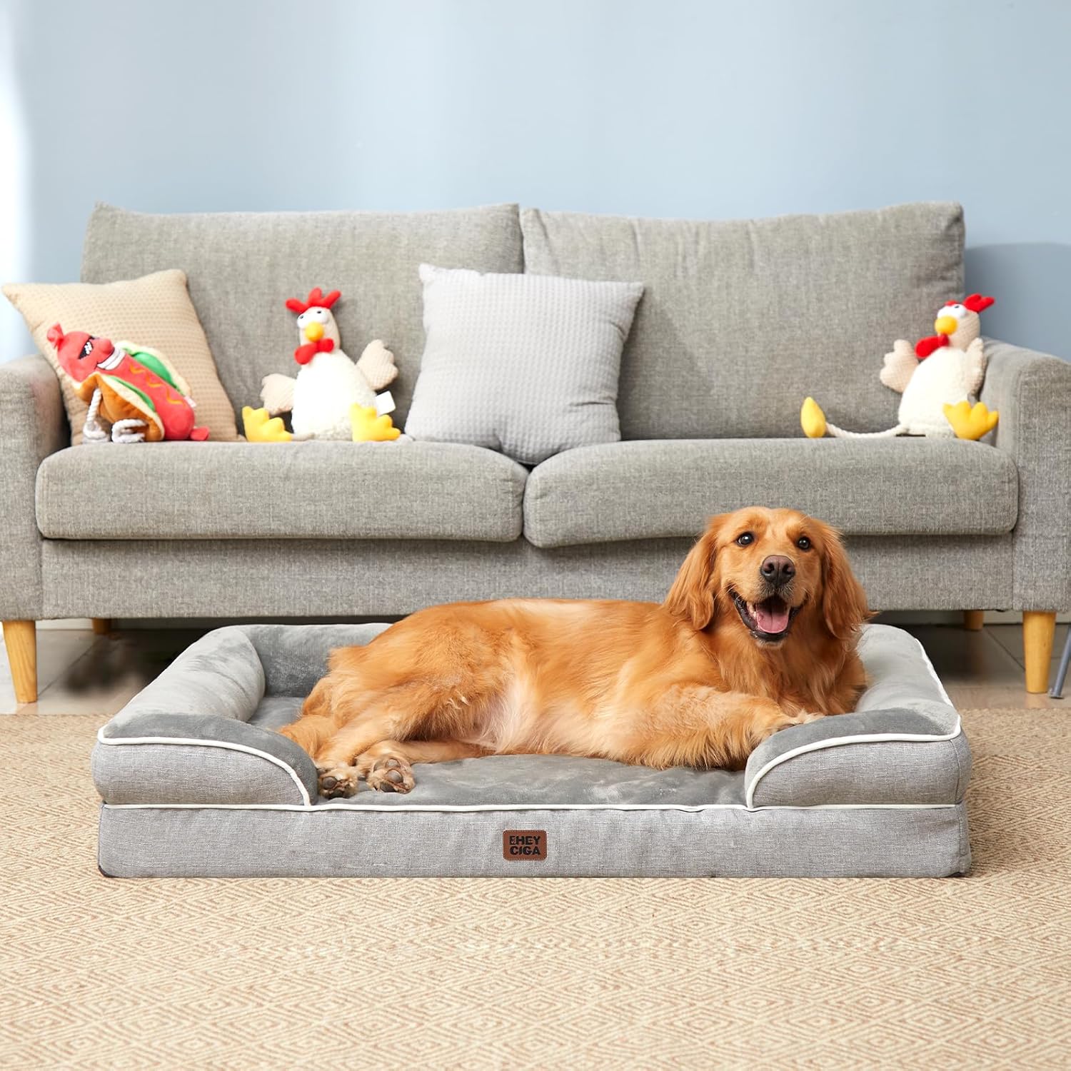 EHEYCIGA Orthopedic Dog Beds for Extra Large Dogs 44x32Inch, Waterproof