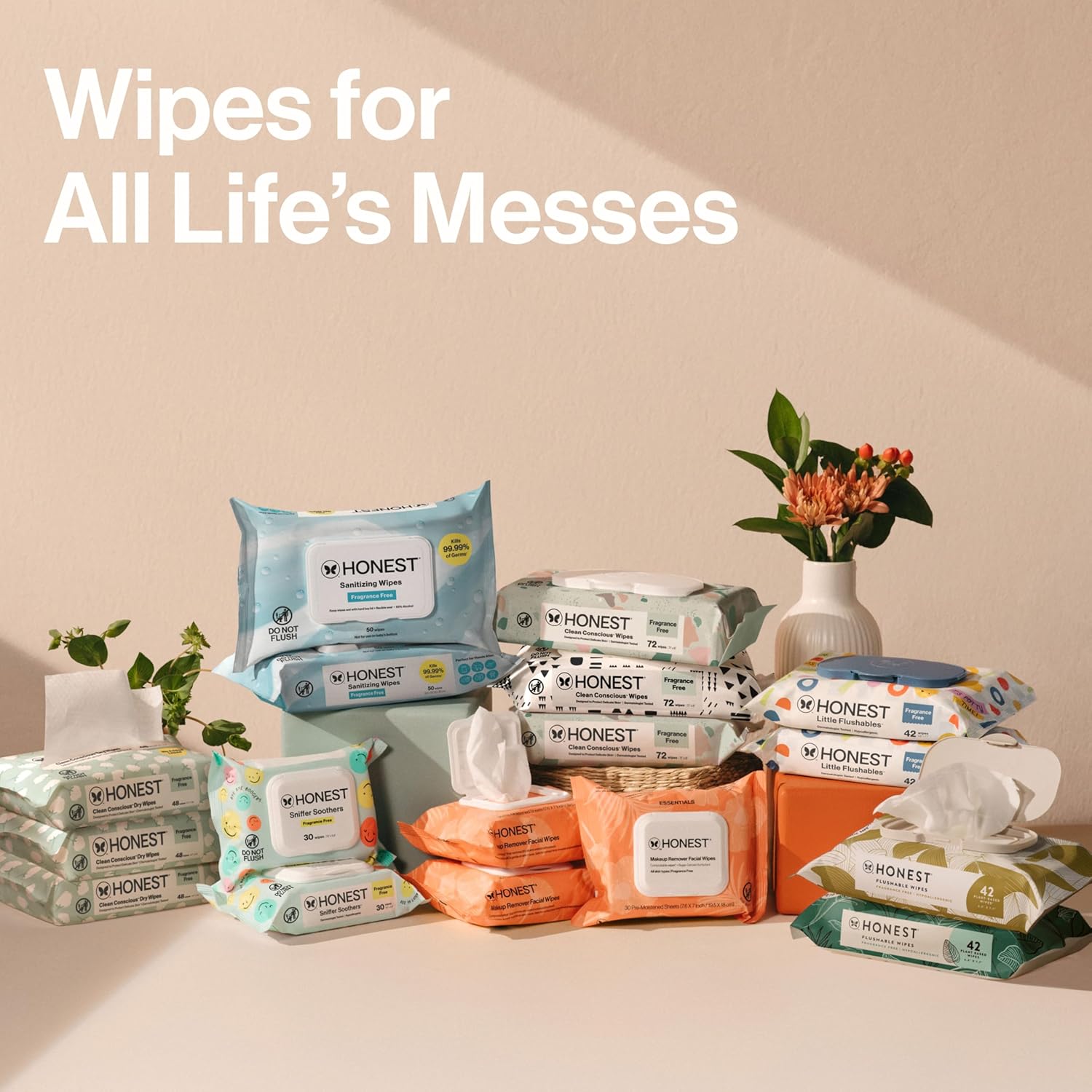 The Honest Company Baby Wipes for Sensitive Skin, Hypoallergenic