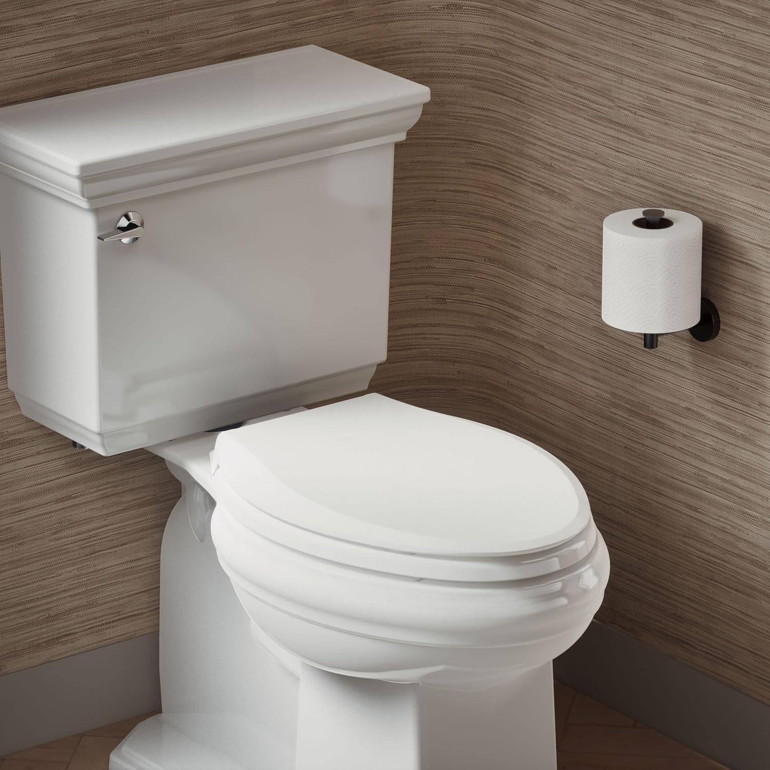 KOHLER 4636-RL-0 Cachet ReadyLatch Elongated Toilet Seat Slow Close, Soft