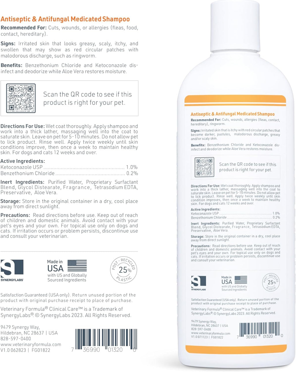 Veterinary Formula Clinical Care Antiseptic and Antifungal Medicated Shampoo
