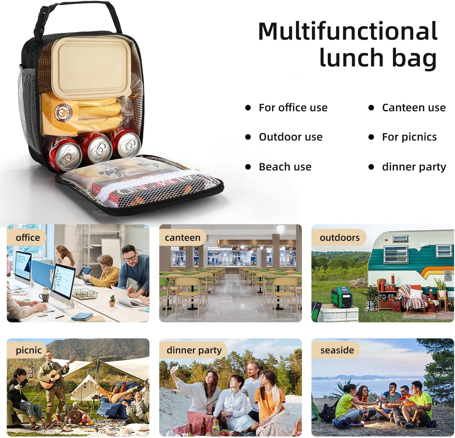 Lovoeo Lunch box Lunch bag for men women Insulated Lunchbox Lunch bags for